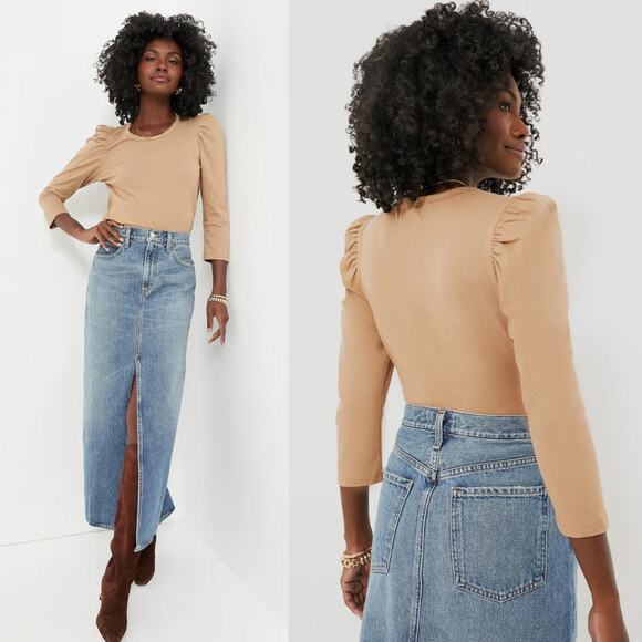 Tuckernuck Pomander Place Vesty Long Sleeve‎ Crewneck in Tan Size XL - Picture 3 of 12